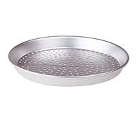 Pentole Agnelli Pastry & Pizza Perforated Round Cake-Pan, Diameter 28 Cm, aluminium, Silver, 28x28x3 cm