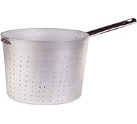 Pentole Agnelli Professional Aluminium 3 Mm. Pasta Colander with Handle, Diameter 24 Cm, Metal, Silver