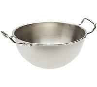 Pentole Agnelli Stainless Steel Bastardella Hemispherical Mixing Bowl With 2 Handle, Diameter 26 Cm.