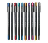 Pentonic Glitz 1.0 mm Multicolor Glitter Gel Pen | Multicolor Ink, Set Of 10 Pcs