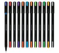 Pentonic Multicolor Gel Pen With Hard Box Case (0.6 mm 1.0 mm, 12 Pcs Set), Pack Of 1