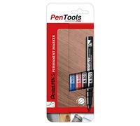 PenTools by Pentel N50S Permanent Marker - Extra Fine Bullet Tip (1.0mm Line) for Precise Marking - Pack of 4 - Assorted Colours