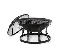 Pentos 2-in-1 Fire Bowl Ø73cm Spark Protection Ø60cm Grill Cast Iron