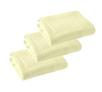 Pentrum 3 x Baby Cream Cellular Blankets for Moses Basket/Travel/Pram/Car 100% Soft Cotton Value Pack