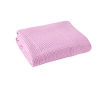 Pentrum Cellular Baby Blankets for Moses Basket/Travel/Pram/Car 100% Soft Cotton (Pink)