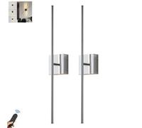 PENTWAN Battery Operated Wall Lights Indoor, USB Rechargeable LED Wall Lamp with Remote Control, Dimmable Touch Wall Light Wireless, 350° Rotation Modern Wall Sconce for Living Room Bedroom(Silver)