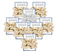 Penubuy 8 Packs/24Pcs Bridesmaid Scrunchies Set, Elastics Satin Hair Scrunchies for Bridesmaid Gifts, Bridal Shower, Wedding Favors Souvenirs (Champagne &White)