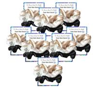 Penubuy 8 Packs/24Pcs Bridesmaid Silk Hair Scrunchies Set, Elastics Satin Hair Tie for Bridesmaid Proposal Gift Wedding Party Favors (Champagne &Black &White)