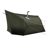 Penumbra 14ft Waterproof Hot Tent Hammock Tarp for 4-Season Camping Flame Retardant Rain Fly with Stove Jack Ideal for Winter Outdoor Adventures OD Green