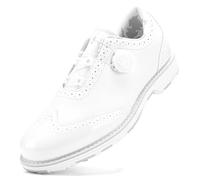 PENXZT Classic Golf Shoes Spikeless Mens Waterproof with Rotary Button Outdoor Golf Sport Training Sneakers,D,12 UK