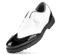 PENXZT Classic Golf Shoes Spikeless Mens Waterproof with Rotary Button Outdoor Golf Sport Training Sneakers,C,10 UK