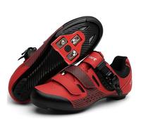 PENXZT Mens Cycling Shoes Bicycle Sneakers Compatible with Peloton with Look Delta Cleats Pre-Installed Clip in Pedal Indoor Spin Cycle Road Bike Shoes,D,10.5 UK