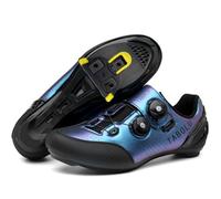 PENXZT Men's Cycling Shoes for Women, Compatible with Peloton SPD & Look Delta Bike Shoes Indoor Spin Cycle Road Sneakers,C,3.5 UK