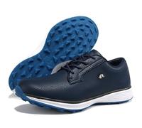 PENXZT Men's Waterproof Golf Shoes, Nailless Sole Classic Outdoor Trainers Spikeless Golf Shoes,C,10 UK