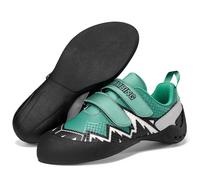 PENXZT Rock Climbing Shoes for Mens Sport Lightweight for Bouldering Gym Training Hook & Loop Closure System Unisex,B,2.5 UK