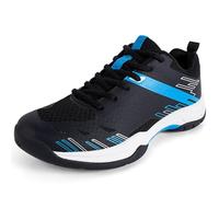 PENXZT Tennis Shoes Mens Fashion Badminton Pickleball Squash Sneakers Non-Slip Breathable Indoor Athletic for Badminton Squash Volleyball,A,6 UK