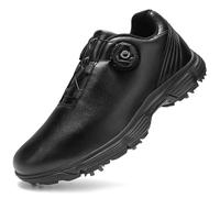 PENXZT Waterproof Golf Shoes with 7 Spikes Classic Golfing Shoes Sneakers Size 7-15,Black,14 UK