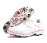 PENXZT Women's Golf Shoes 9 Spikes Waterproof Lightweight Leather Golf Footwear Size 6-10.5,D,6 UK