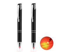 Penyeah 2-Pack Technical Light Up Pen with LED Light for Writing in The Dark - Red Light