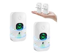 PENYUY Plug-In Air Purifier for Bedroom and Home, 2 Pack Mini Ionic Air Purifier with 20 Million Negative Ions, Quiet Portable Odour Remover for Pets, Smokers, Bathrooms, Kitchens and Offices