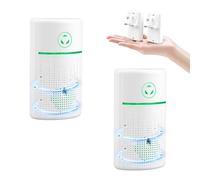 PENYUY Plug-In Air Purifier for Bedroom and Home, 2-Pack Mini Ioniser with 20 Million Negative Ions, Portable Quiet Odour Remover for Pets, Smokers, Kitchens, Bathrooms, and Offices