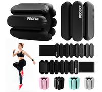 PEOERP Ankle Weights for Women Men, Adjustable Wrist Weighted Bracelet for Home Gym Workout, Walking, Running, Travel, Pilate, Yoga, Exercise,Barre,Strength Training. Set of 2 (1Lb Each) (Dark Night)