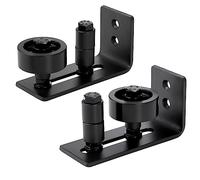 Peohud 2 Pack Sliding Barn Door Floor Guide, Adjustable Floor Guide Wall/Door Bottom Guide, Adjustable Stay Rollers, 8 Setup Options Door Guide for Sliding Door, Hardware Roller for Flush Bottom