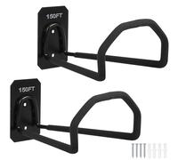 PeoMev 2pcs Heavy Duty Hose Hanger Wall Mount Water Hose Holders for Outside, Sturdy Hose Stand for Garden Hose Storage and Extension Cords (2pcs)