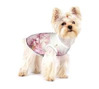 Peonies On White,Cotton Sleeveless Pet T-Shirt Soft Stretchy Puppy Breathable Vest,L