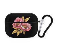 Peonies Peony Flower Stylish Bluetooth Earphone Protective Case Compatible with Airpods Pro LED Visible