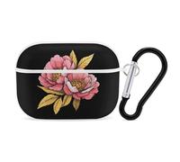 Peonies Peony Flower Stylish Bluetooth Earphone Protective Case Compatible with Airpods Pro LED Visible