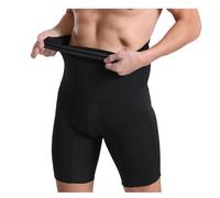 PEONNYT Men Tummy Control Shorts Compression Shaping Pants High Waist Slimming Body Shaper Briefs Shapewear Underwear(Black 3XL)