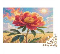 Peony 1000 Piece Jigsaw Puzzles for Adults Festive Gifts Family Challenging Educational Games Home Decoration for Adults Gifts Ideas 1000pcs (75x50cm)