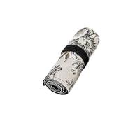Peony 12/24/36/48/72 Holes Canvas Roll Pen Curtain Pencil Bag for Case Makeup Wrap Holder Storage Pouch Pencil Case Bag Portable Office Stationery Makeup School Supplies Middle High College Students