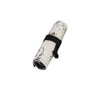 Peony 12/24/36/48/72 Holes Canvas Roll Pen Curtain Pencil Bag for Case Makeup Wrap Holder Storage Pouch Pencil Case Bag Portable Office Stationery Makeup School Supplies Middle High College Students