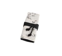 Peony 12/24/36/48/72 Holes Canvas Roll Pen Curtain Pencil Bag for Case Makeup Wrap Holder Storage Pouch Pencil Case Bag Portable Office Stationery Makeup School Supplies Middle High College Students
