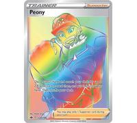 Peony 220/198 Secret Rare Pokemon Card (SWSH Chilling Reign) + 1x TitanCards® Toploader