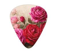 Peony Blossom Beauty Guitar Picks Gift Set - 12 Smooth Durable Plectrums For Acoustic, Electric & Bass Guitar, Perfect Present For Guitar Lovers & Musicians