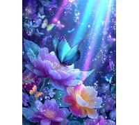 Peony Butterfly 500 Piece Jigsaw Puzzles for Adults, Fun jigsaw puzzles 500 pieces, Challenging Puzzle Perfect for Game Nights, Finished Puzzle Size is 52x38cm