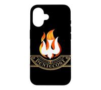 Peony Dove Tongue Fire Flame Holy Spirit Catholic Case for iPhone 16