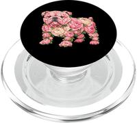 Peony English Bulldog Dog Flower Gardening Floral PopSockets PopGrip for MagSafe
