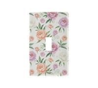 Peony Flower Cream Light Switch Cover Plate Flame Retardant PC Decorative Light Switch Cover Plate 4.53 x 2.76 Inches