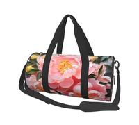 Peony flower Duffel Bags for Women Men, Foldable Travel Totes Bag for Airplane Essentials, Weekender Overnight Bags Large Sport Gym Bag Carry On Luggage Bag with Strap