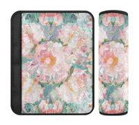 Peony Flower Floral 2 Pack seat Belt Shoulder Strap pad Release Stress to Your Neck and Shoulders for Truck forro para cinturon de seguridad