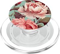 peony flower pattern PopSockets PopGrip for MagSafe