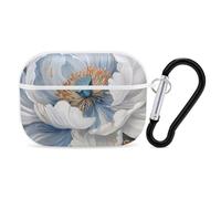 Peony Flower with Golden Lace Compatible with Airpod Pro Case Cover Skin with Keychain