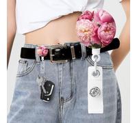 Peony Flowers Blossom Badge Reels Retractable with Clip and Keychain Funny Cute Badge Clips Id Card Badge Holder for Office Worker Doctor Nurse
