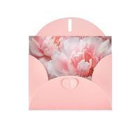 peony flowers blossom Print Blank Cards and Envelopes 5" x 6" for Wedding Birthday Invitations and All Occasions