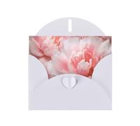 peony flowers blossom Print Blank Cards and Envelopes 5" x 6" for Wedding Birthday Invitations and All Occasions