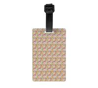 Peony Flowers Blossom Print Luggage Tags Easy-to-Identify Suitcases Labels Cruises Air Travel Everyday Use